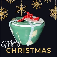 Rae Dunn Green White Christmas Tree Measuring Cups Holiday Baking Seasonal New