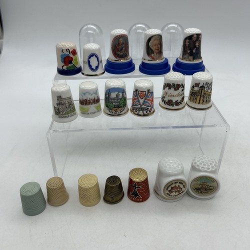Thimbles Collection Porcelain Metal Brass Early Plastic Royal Family England