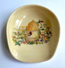 Ceramic Spoon Rest Marshall Pottery Texas Birdhouse Flower YesterYears Spoonrest