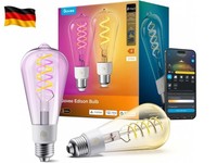 Smart Edison GlüHbirne E27, Rgbww Led Lampe ST64 Kompatibel Mit Matter Und
