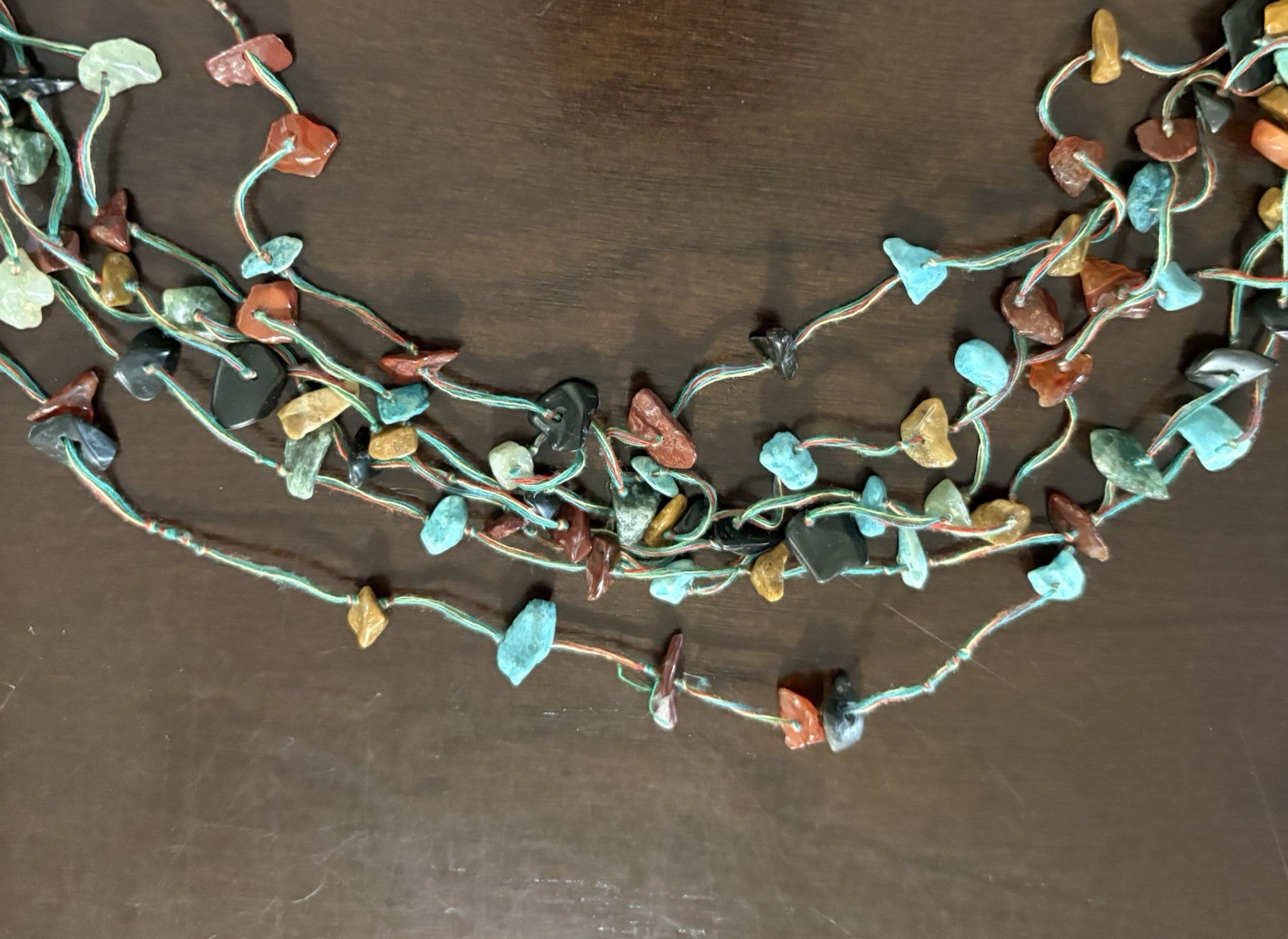 Vtg Native American Multi Different Gemstone Bead… - image 4