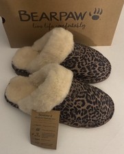 Ciabatte donna Bearpaw lana 9 leopardate
