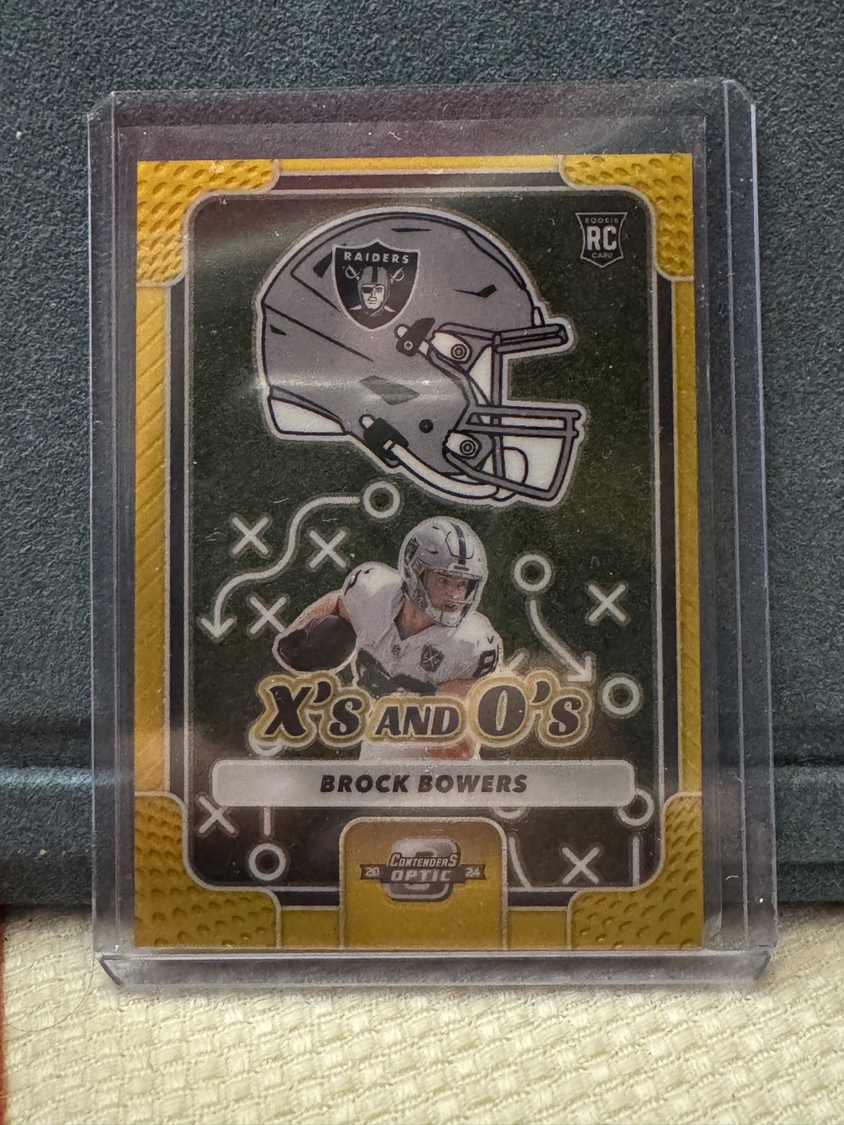Brock Bowers Panini Contenders Optic X's and O's #XOBBS Gold