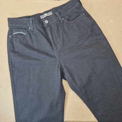 Levi's 512 Perfectly Slimming Bootcut Denim Jeans Womens 10 Black Western 31x31