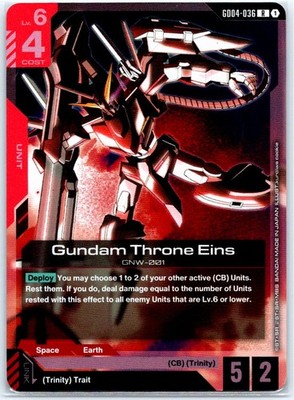 Gundam Throne Eins Rare Phantom Aria GD04-036 Foil NM