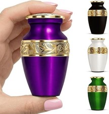Solace Forever Small Urns for Human Ashes - Decorative Mini Memorial Urn for Wom