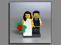 Lego® - Figuren City - Brautpaar Braut BräUtigam 💍 Hochzeit 💍 Wellen 💍 Rose