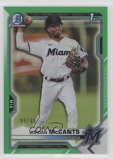 2021 Bowman Draft Chrome Green Refractor 89/99 Jordan McCants #BDC-26 s3g