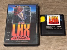 LHX Attack Chopper Sega Genesis Game + Case Cleaned & Tested Authentic