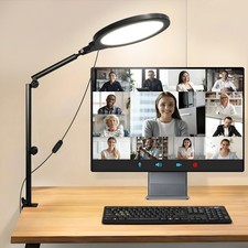 Desk Ring Light, 10" LED Ring Light for Desk with Clamp, 360 Rotate  Flexi