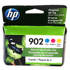 HP 902 T0A38AN Ink Cartridge 3 Pack Cyan, Magenta, Yellow New Sealed Exp 2022