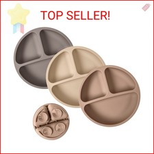 WeeSprout Suction Plates for Babies  Toddlers - 100 Silicone, Dinnerware Stays