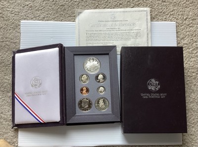 1989年　PRESIDENTIAL INAUGURAL 2枚メダルセット 1989 Prestige 7 Coin Set, Mint Incl. Congressional Silver Dollar