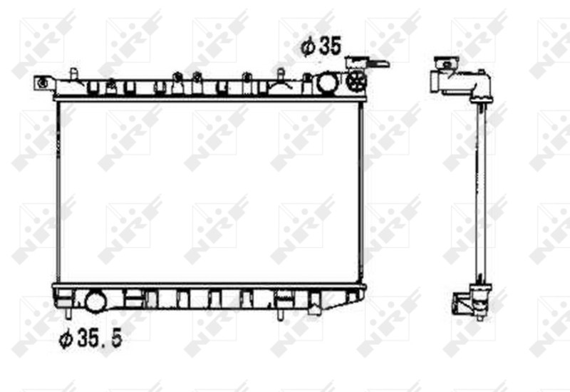 NRF 53341 Radiator, engine cooling for NISSAN