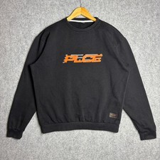 883 Police Mens X-Large XL Pullover Jumper Reflective Tech Front Graphic Black