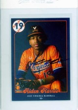Aiden Harris 2025 UVA Virginia On CARD Auto Autograph RC