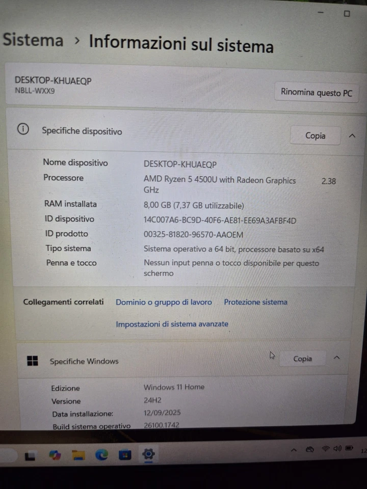 HONOR MagicBook 14" (256GB SSD, AMD Ryzen 5 4500U 8GB) Laptop - - Immagine 2 di 4