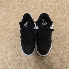 DC Shoes Stag Black White Leather Skate Sneakers 320188 Mens 7 Kids 7