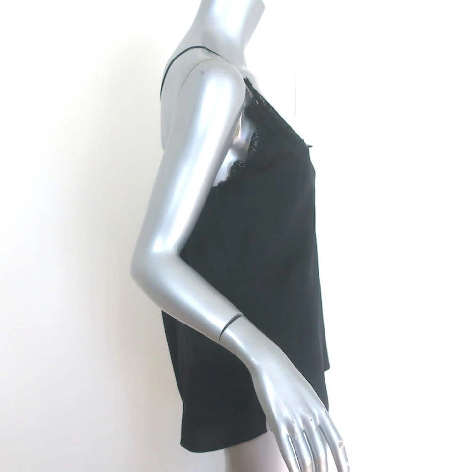 Camiseta sin mangas Cami NYC Everly camisola negra seda satinada talla mediana espalda entrecruzada Foto 4 de 4