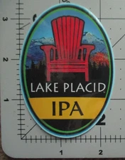 LAKE PLACID PUB & BREWERY IPA Chair STICKER craft beer brewing decal U
