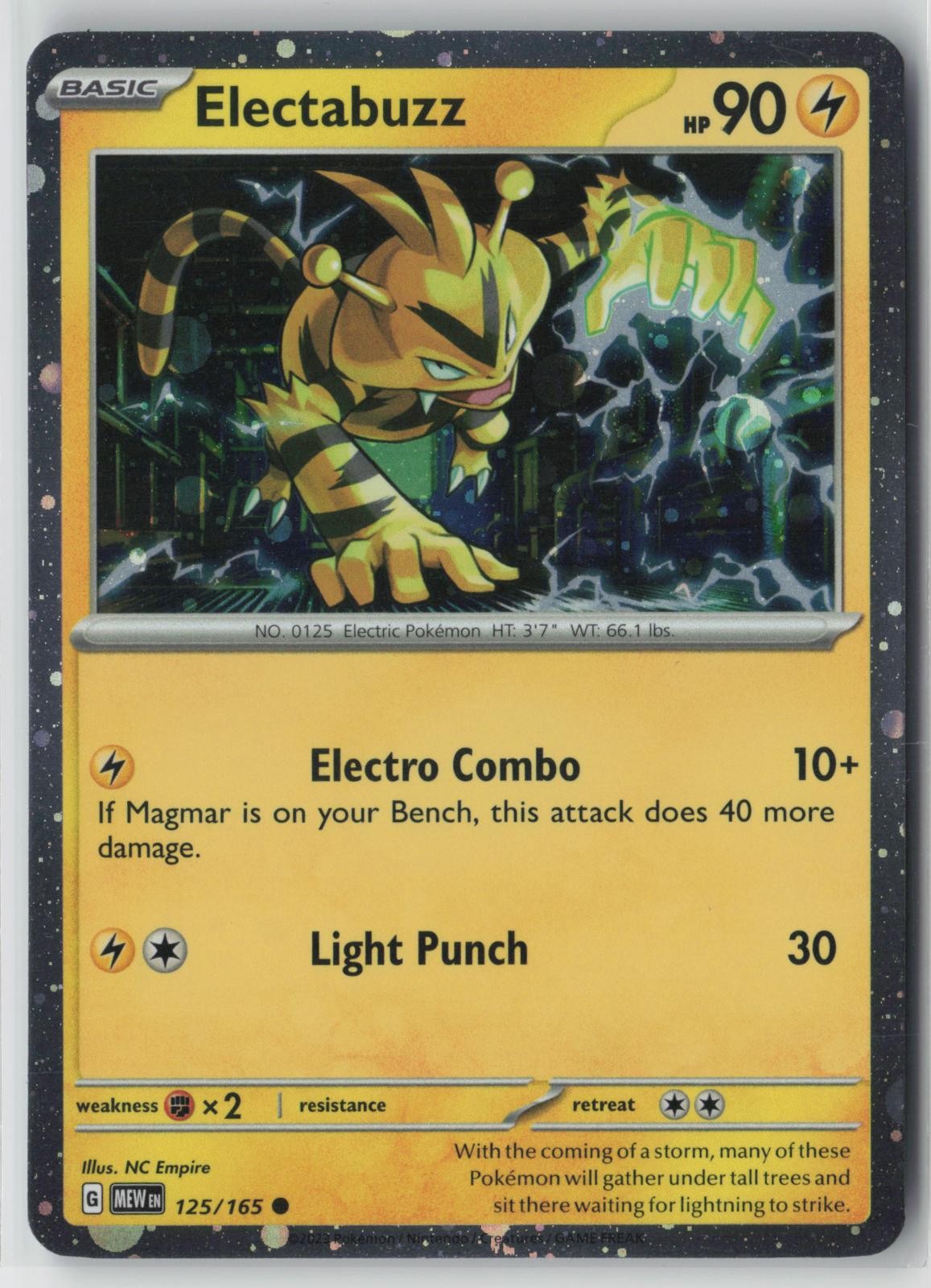 Electabuzz (Cosmos Holo) 125/165 NM