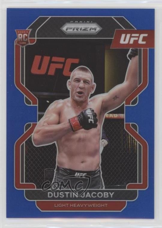 2022 Panini Prizm UFC Blue Prizm 106/199 Dustin Jacoby #123 mp7