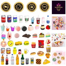 Vibrant 50-Piece Mini Food and Drink Bottles Set for Creative Miniature Displays
