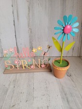 Hello spring sign flower home decor figure butterfly unique set