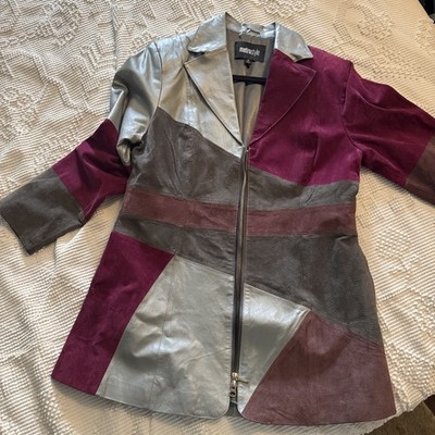 Vintage Style-  MetroStyle Suede & Leather Patchwork Coat