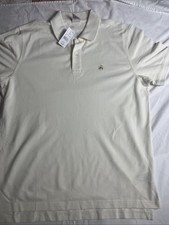 Brooks Brothers 1818 Polo Shirt Mens Large Original Fit Cream Ivory Cotton NWT