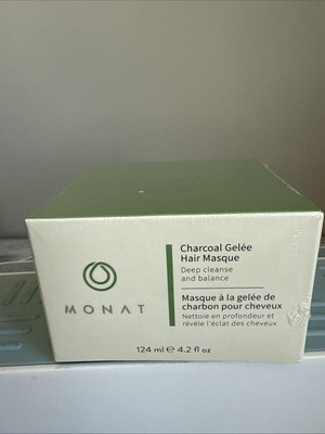 Monat Charcoal Gelee Hair Masque Deep Cleanse & Balance 4.2 oz 124ml Sealed