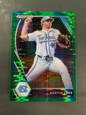 Austin Love 2021 Panini Draft Picks Baseball #PDP90 Card Green Pulsar Prizm