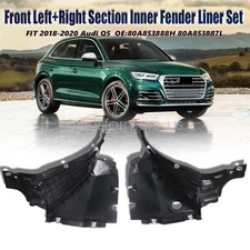 2PC Front Left Right Section Inner Fender Liner Set For 2018 2019 2020 Audi Q5