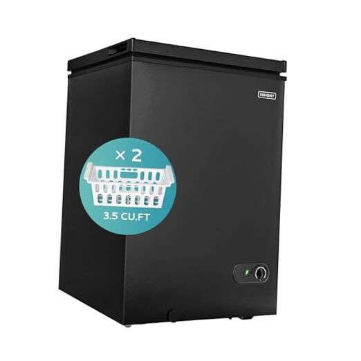  3.5 Cu.Ft Chest Freezer with Removable Basket, Small Deep F