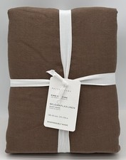 Pottery Barn Belgian Flax Linen KING Duvet Cover  Toffee