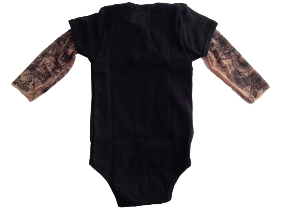 Camisa de una pieza para bebé con manga tatuaje Wild Rose, Parca/Frankenstein Foto 4 de 4