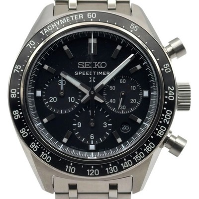 Seiko Prospex Speedtimer Automatic Watch SBC027 8R48-00V0 42mm Black Dial