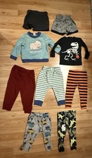 Carter's 12 Months 3 Piece Set Pajamas Dinosaur Glow In Dark Shirt and 2 Pants