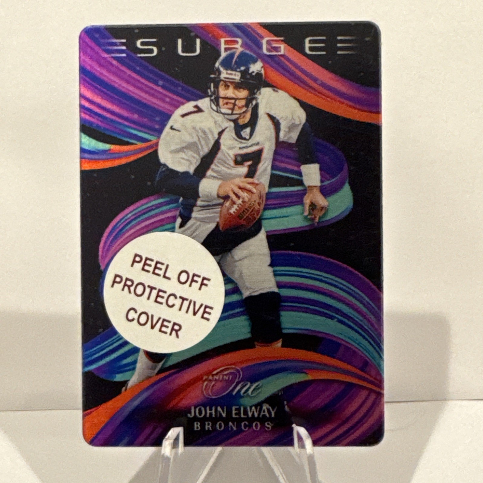 2023 Panini One John Elway Surge SSP Case Hit - Metal Card Denver Broncos