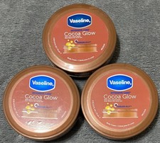 3 Pack Vaseline Intensive Care Body Cream Cocoa Glow w/ Cocoa Butter 2.53 OZ Ea