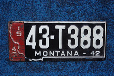 1942 1943 MONTANA Truck License Plate