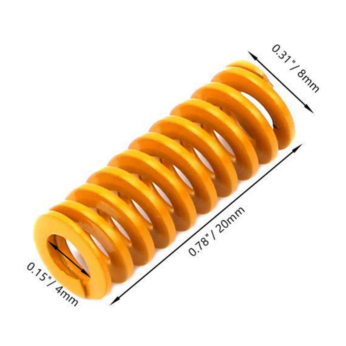3D Printer Heat Bed Leveling Spring 8X20mm Compression Yellow for Creality2118