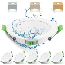 6 Pack LED Downlights 7W Ultra Slim Dimmable 3CCT IP44 Recessed Lights