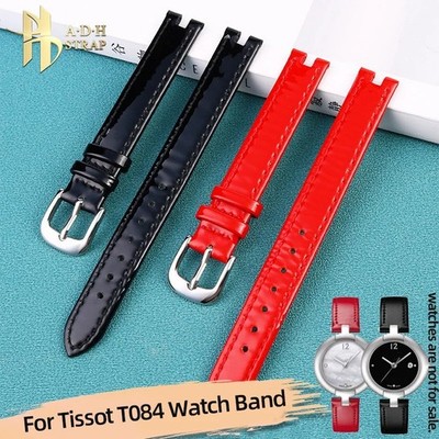 For Tissot 1853 T084 watch Band T084210A Genuine Leather Straps 12mm Notch strap