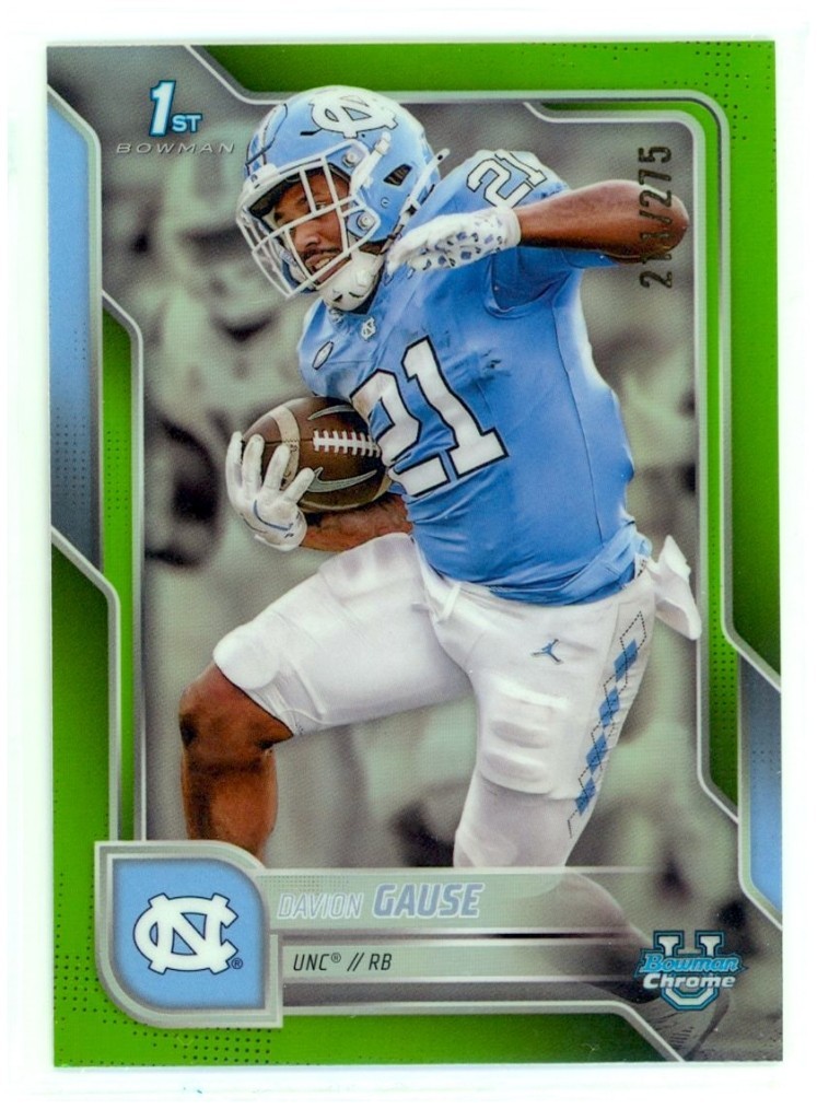 2025 Bowman U Chrome Davion Gause SN /275 Lime Green Refractor #105 1st Bowman