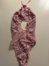 Women  s Victoria secrets pink bodysuit size S