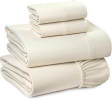 Flannel Sheets Queen Sheet Set, Ultra Soft Cozy Double Brushed, 15" Deep