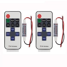 2PCS LED Remote Controller 11-Key RF Mini Wireless Remote Switch with DC 12V ...