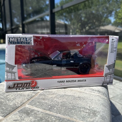 JADA JDM TUNERS 1990 MAZDA MIATA BLACK 1:24 DIECAST MODEL CAR NEW IN BOX - Picture 2 of 11