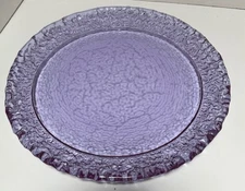Fire And Light Recycled Glass Moonstone Lavender Dinner Plate 11”.